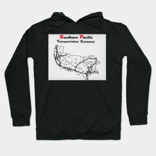 1981 Southern Pacific Route Map Hoodie